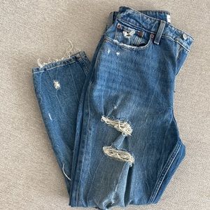 Abercrombie high rise mom jean
